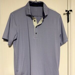 Greyson Men’s Saranac Lavender Striped Golf Polo Shirt